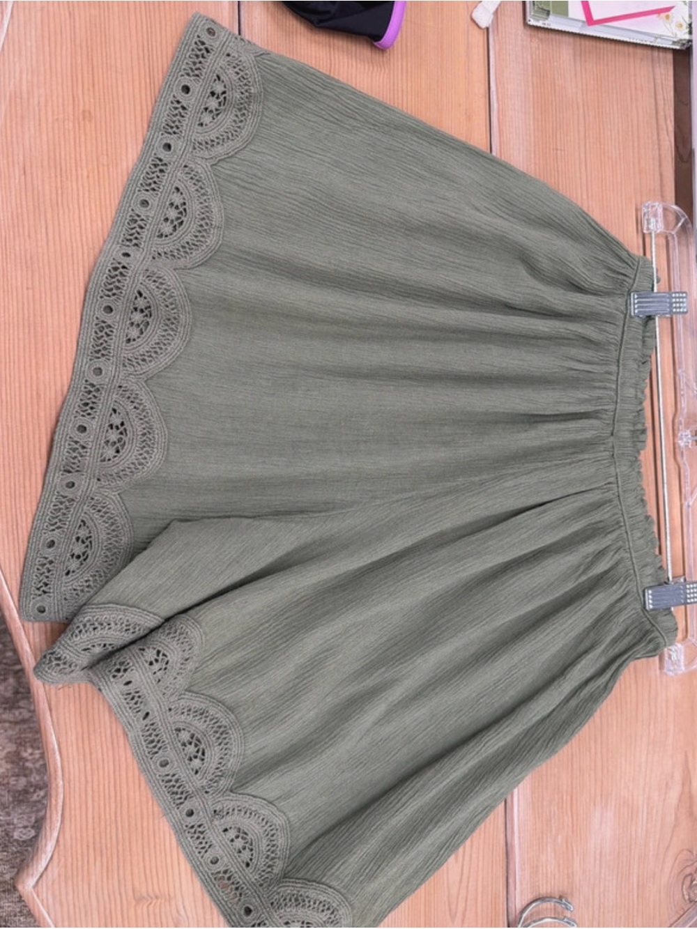 aerie Olive Green Shorts- runs big - Picture 2 of 3